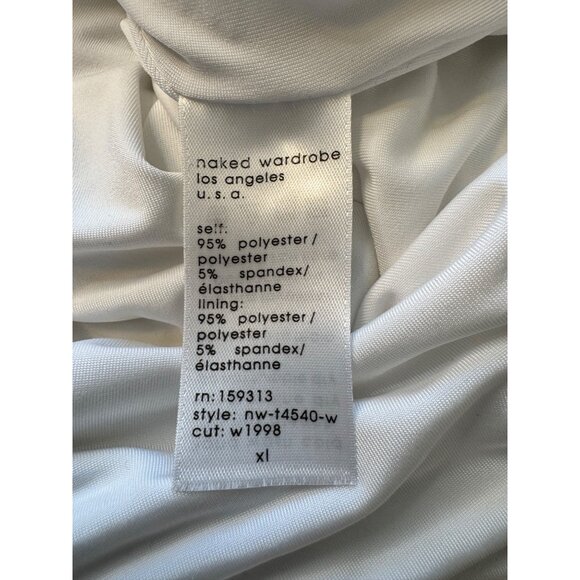 Naked Wardrobe Hourglass Drama Shoulder Rushed Size XL High Neck Top Blouse NWT - Picture 7 of 11